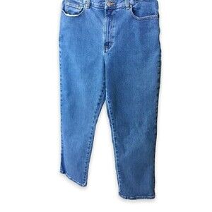 Style & Co Jeans High Rise Straight Leg Stretch Medium Wash Women's Sz 14 Petite